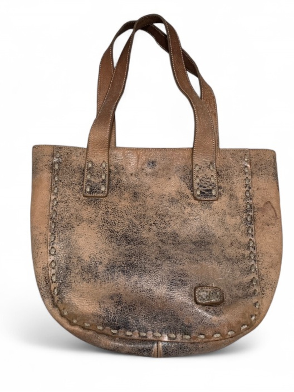 Bed Stu Burnished Light Brown Genuine Leather Shoulder Bag